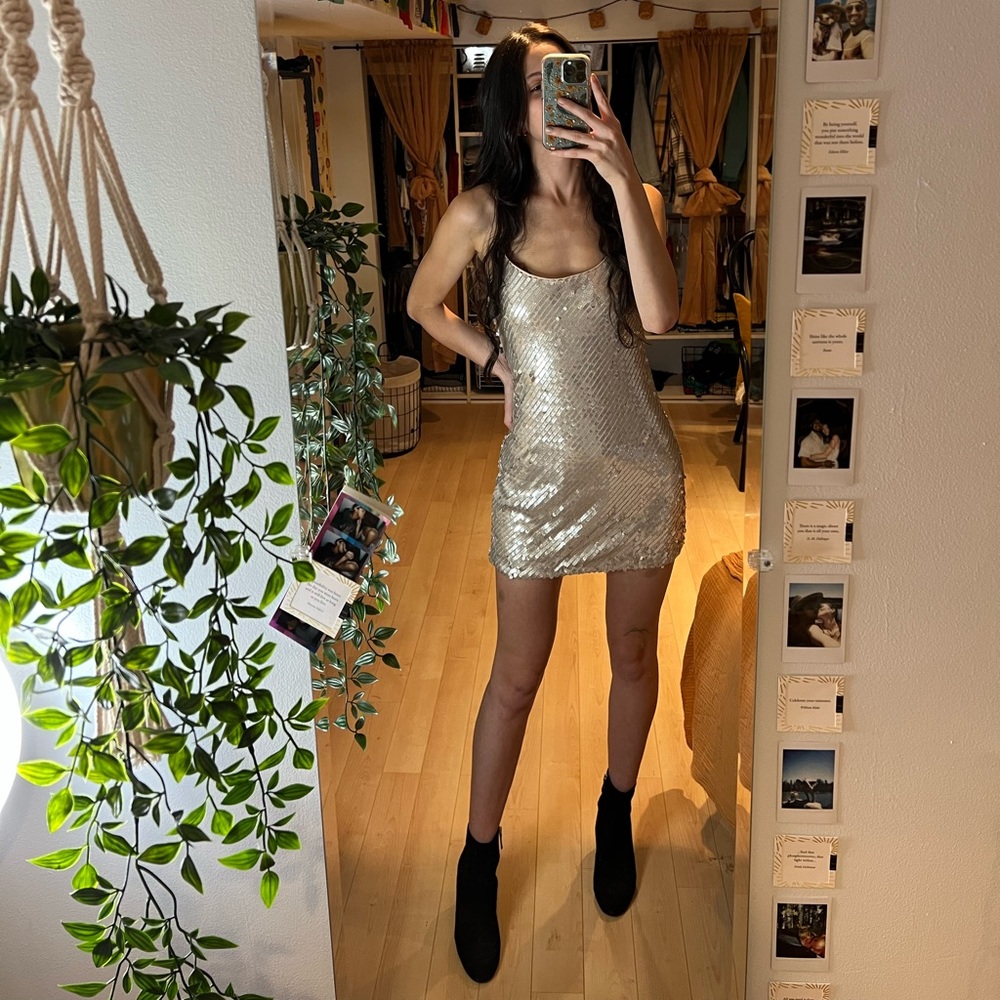 Champagne Sequins Dress